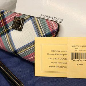 Dooney & Bourke Christmas plaid zip wristlet